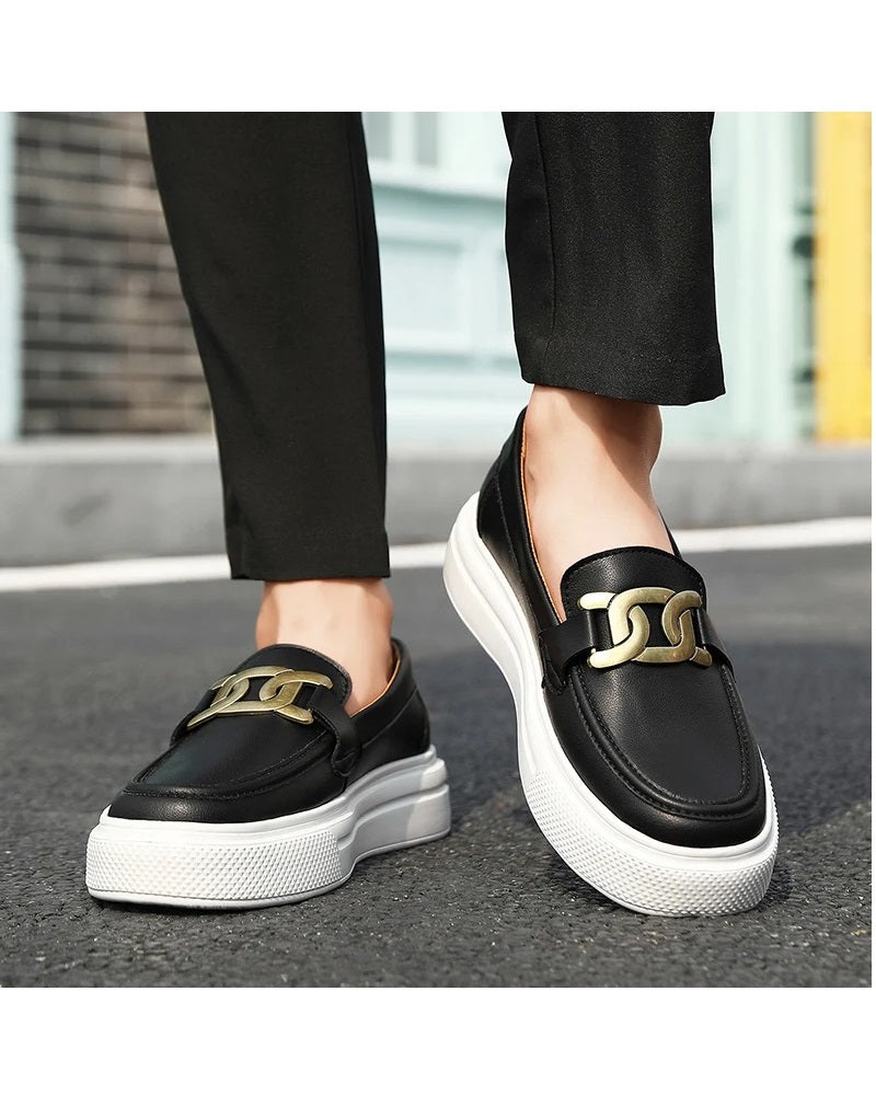 BLACK GOVERNORS CALFSKIN GG SNEAKERS