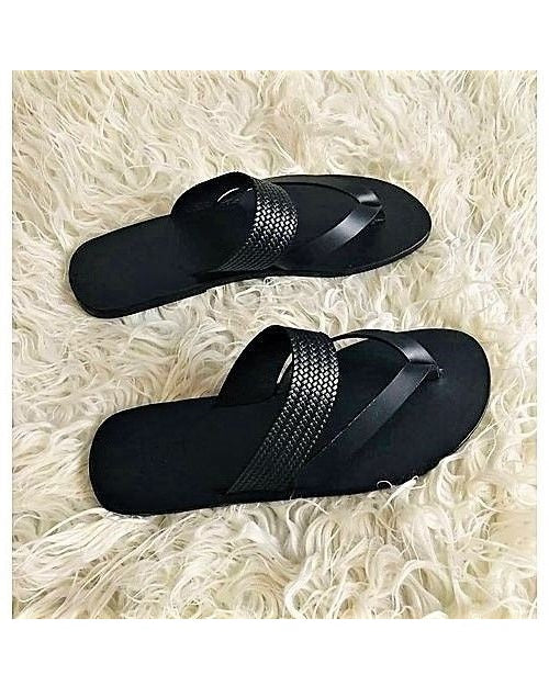 Governors Cross Cover Basket Slippers - Black