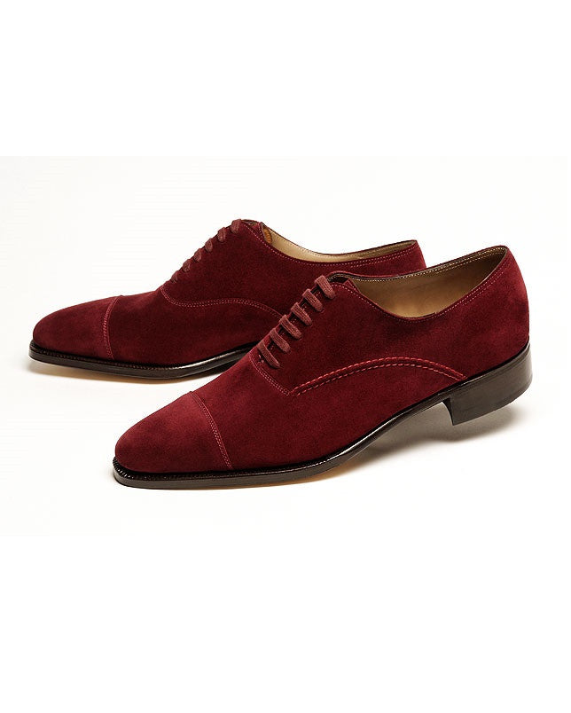Maroon Suede Lace up Shoes