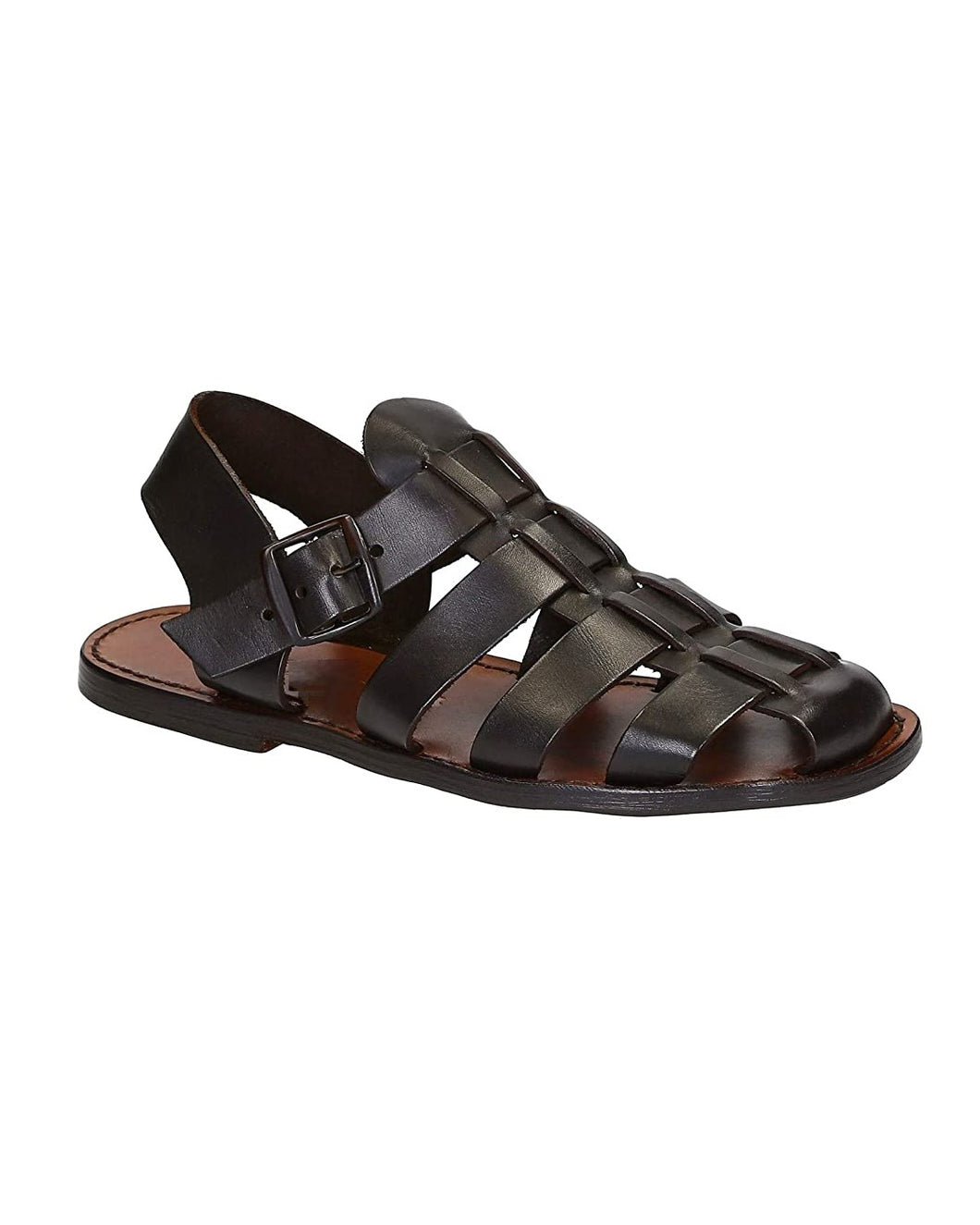 Governors Grand Gladiator Leather Sandals - Black
