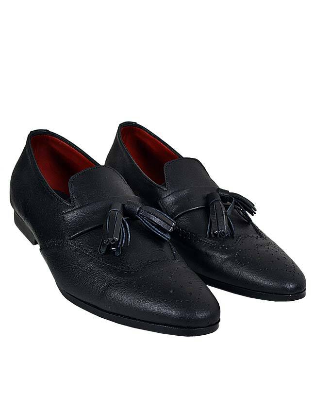 Mens Dress Brogues With Tassel Black