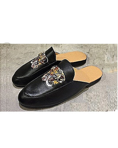KENN BANKS TIGER HEAD HALF SHOE MULES