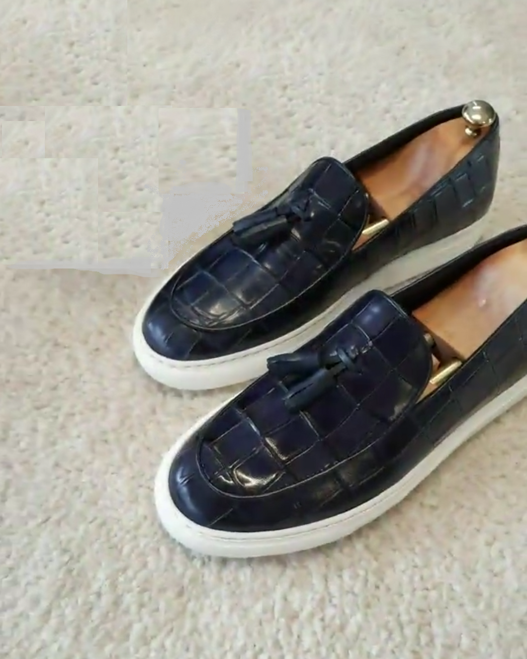 Black Governors Crocodile Belgian Sneakers