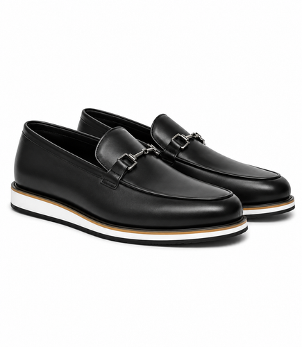 GOVERNORS BELGIAN LOAFERS WITH HORSEBIT DETAIL | BLACK