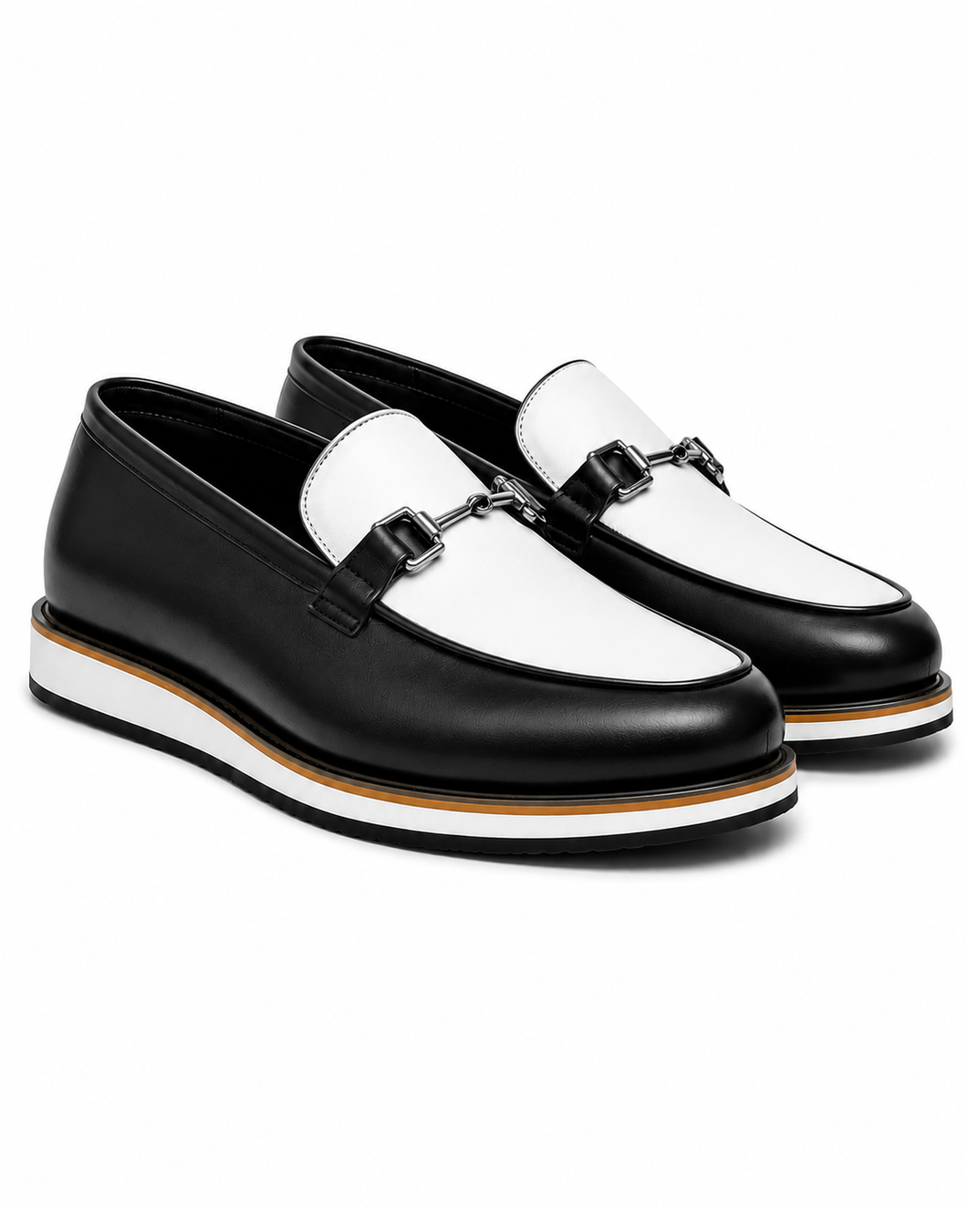 GOVERNORS CHAINED SNEAKER LOAFERS | BLACK AND WHITE