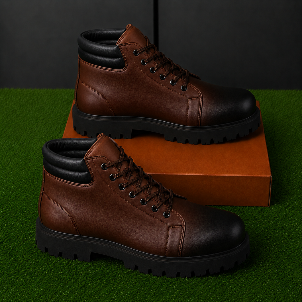 BROWN GOVERNORS LACE UP TIMBULL BOOTS