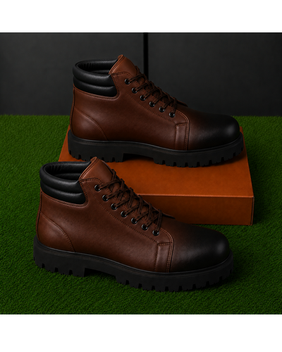 BROWN GOVERNORS LACE UP TIMBULL BOOTS