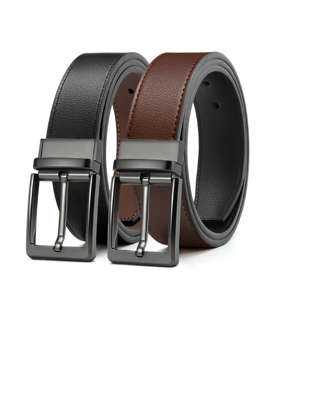 Black or Brown Simple Buckle Leather Belts