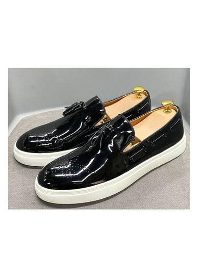 Kenn Banks Brogues Tassel Patent Sneakers