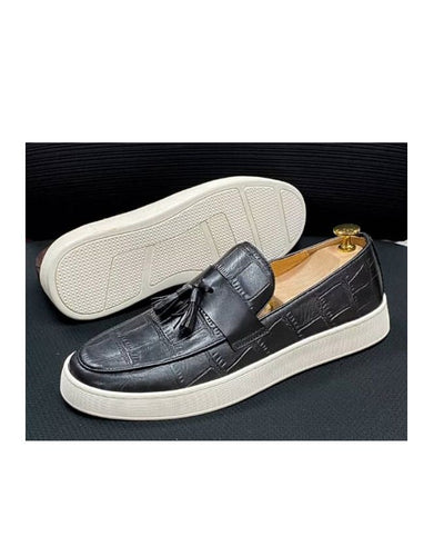 Kenn Banks Croc Skin Belgian Sneakers