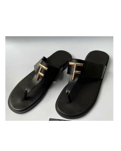 Kenn Banks Pure Leather Crested Slippers