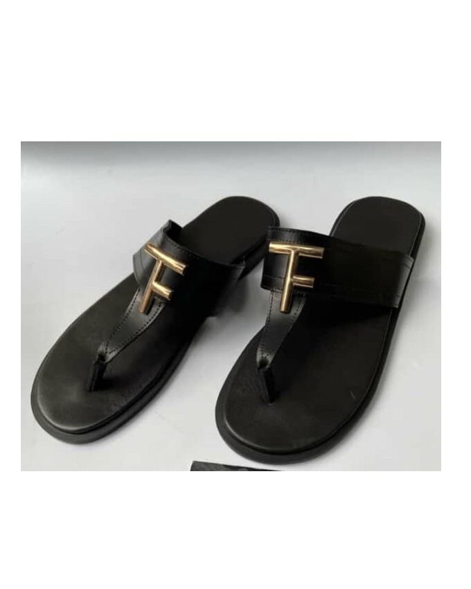 Kenn Banks Pure Leather Crested Slippers