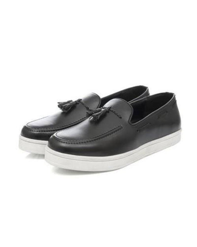 Governors Black Cow Skin Kiwi Plimsoll Sneakers