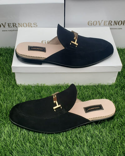 GOVERNORS SUEDE BELGIAN MULES