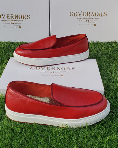 GOVERNORS PLAIN RED BELGIAN SNEAKERS