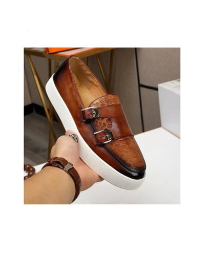 BROWN GOVERNORS FISH DOUBLE MONK SNEAKERS