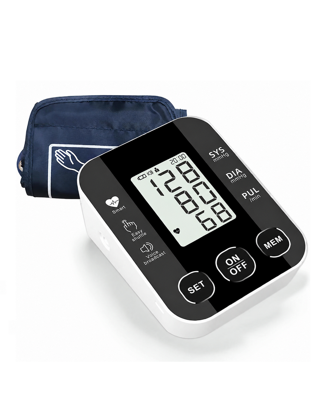 Automatic Upper Arm Blood Pressure Monitor – Voice Broadcast, 2×99 Memory, IHB Detection, Automatic Arm BP Machine