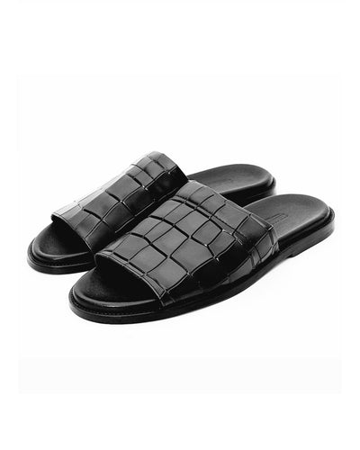 GOVERNORS DEEP CUT PURE ANIMAL SKIN LEATHER SLIPPERS