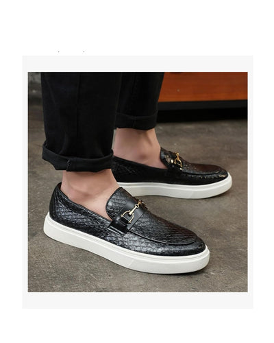 BLACK GOVERNORS MENA SCALE SKIN SNEAKERS