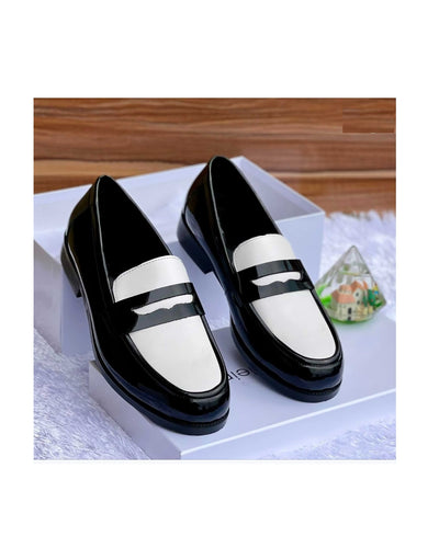 WHITE & BLACK GOVERNORS BELGIAN BATMAN FASHION SHOES