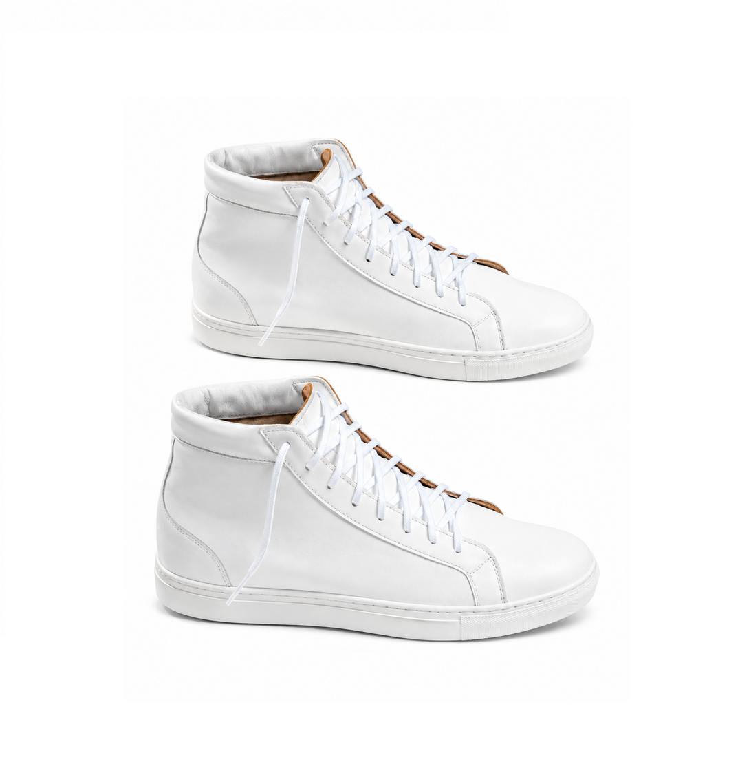 GOVERNORS PUFF LACE UP BOOTS - WHITE