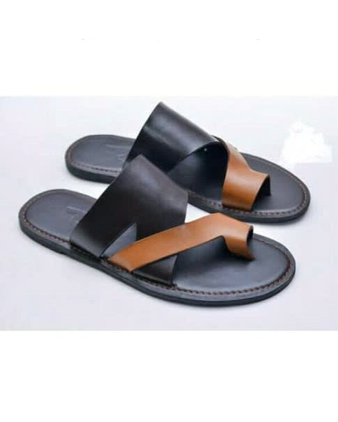 Governors One Toe Brown and Black Slippers