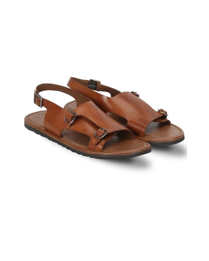 Brown Monkstrap Sandals For Men