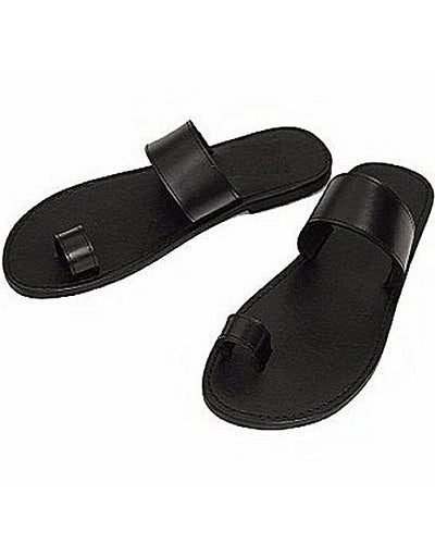 Toe Grip Design Slippers - Black