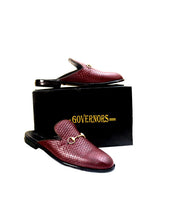 Governors Weaved Out Half Shoe With Horsebit Detail - Wine