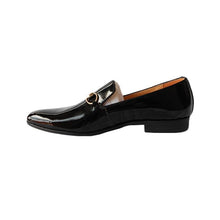 Patent Leather Shoes with Horsebit Detail