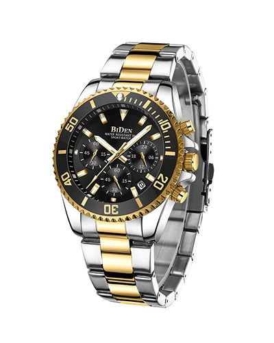 BIDEN SUBMARINE HOMAGE LUXURY WATCH - GOLD AND BLACK DIAL DETAIL (PREORDER ONLY)