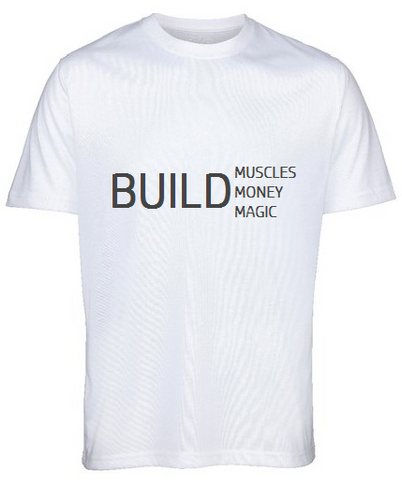 ''BUILD M'S'' on white T-Shirt by Lere's
