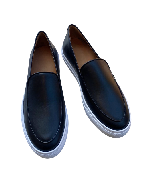 Mens black shoes 2025 with white sole