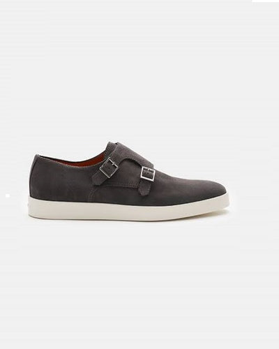 Dark Gray Double Monk Suede Governors Plimsolls