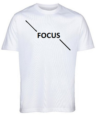 'Focus' on White quality T-Shirt by Lere's