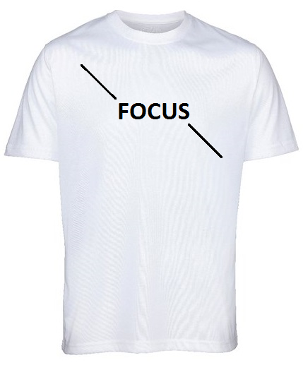 'Focus' on White quality T-Shirt by Lere's