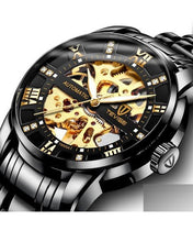 Automatic ALL Black Luxury Skeleton Business Watch - Mechanical Movement (PRE ORDER ONLY)