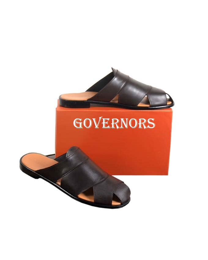 Governors Dark Brown Cover Leather Slippers