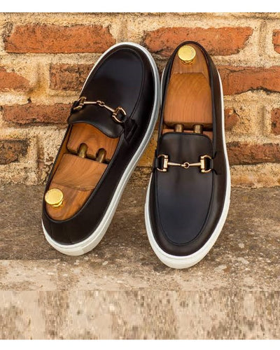 Black Governors Plimsolls with Horsebit Design