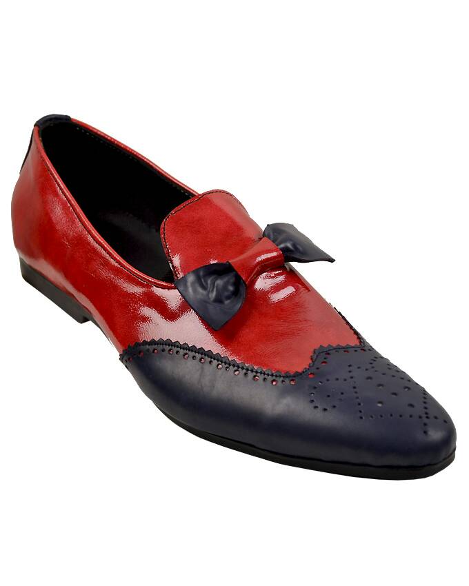 MEN PATENT BOWTIE BROGUES LOAFERS
