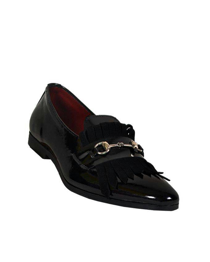 Oxford Finger Tassel Chained Loafers