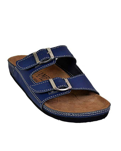 Mens Double Buckle Slip on - Blue