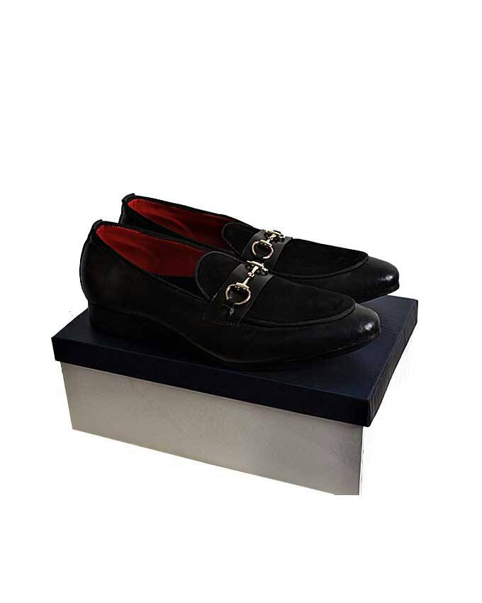 Leather Suede Mix Belgian Loafers