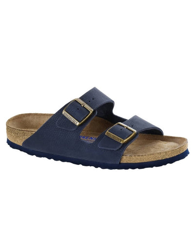 Men's Double Buckle Navy Blue Slippers