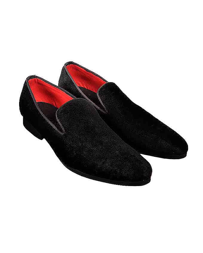 Black Kenn Banks Plain velvet Churchill Loafers