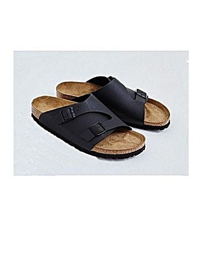 BLACK MONKSTRAP BECK SLIDES SLIP ONS