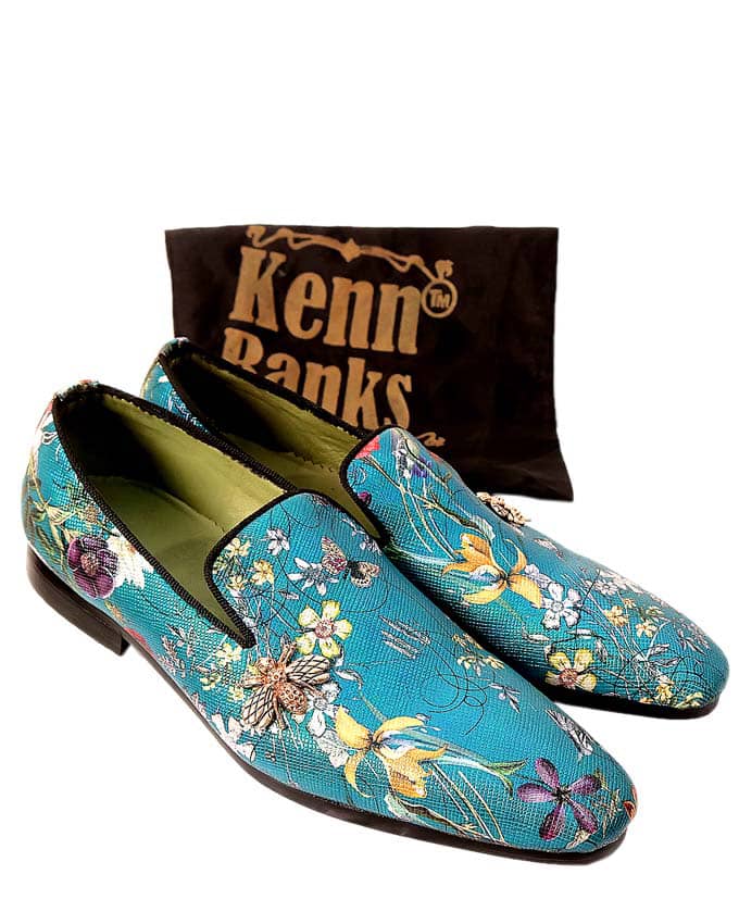 Kenn Banks Design Leather Churchill Shoes - Green