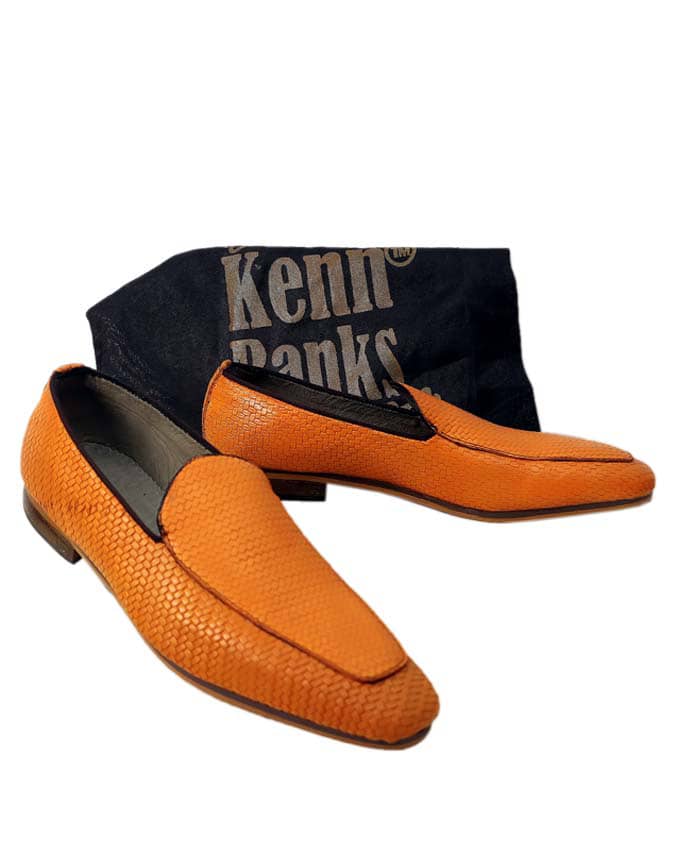 Kenn Banks Exquisite Net Leather Loafers - Carton Brown