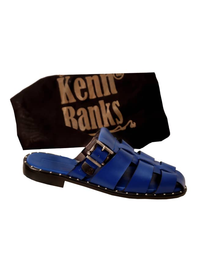 Kenn Banks Studded Half Shoe Slippers - Blue