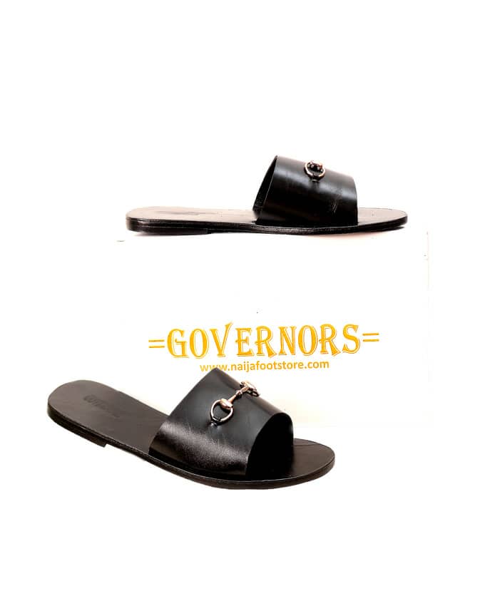 Simple Crane Cover Governors Leather Slippers